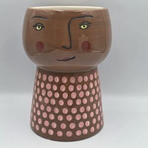 Opalhouse Stoneware Face Planter/Vase 8” Tall